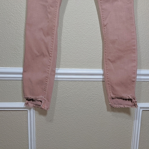 Lucky Brand Ava Mid Rise Skinny w Raw Hem in Step Fray Pinwheels NWOT - Picture 5 of 8